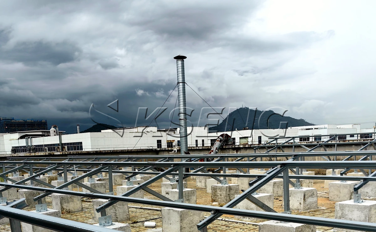 福建厦门平屋顶三脚支架300KW