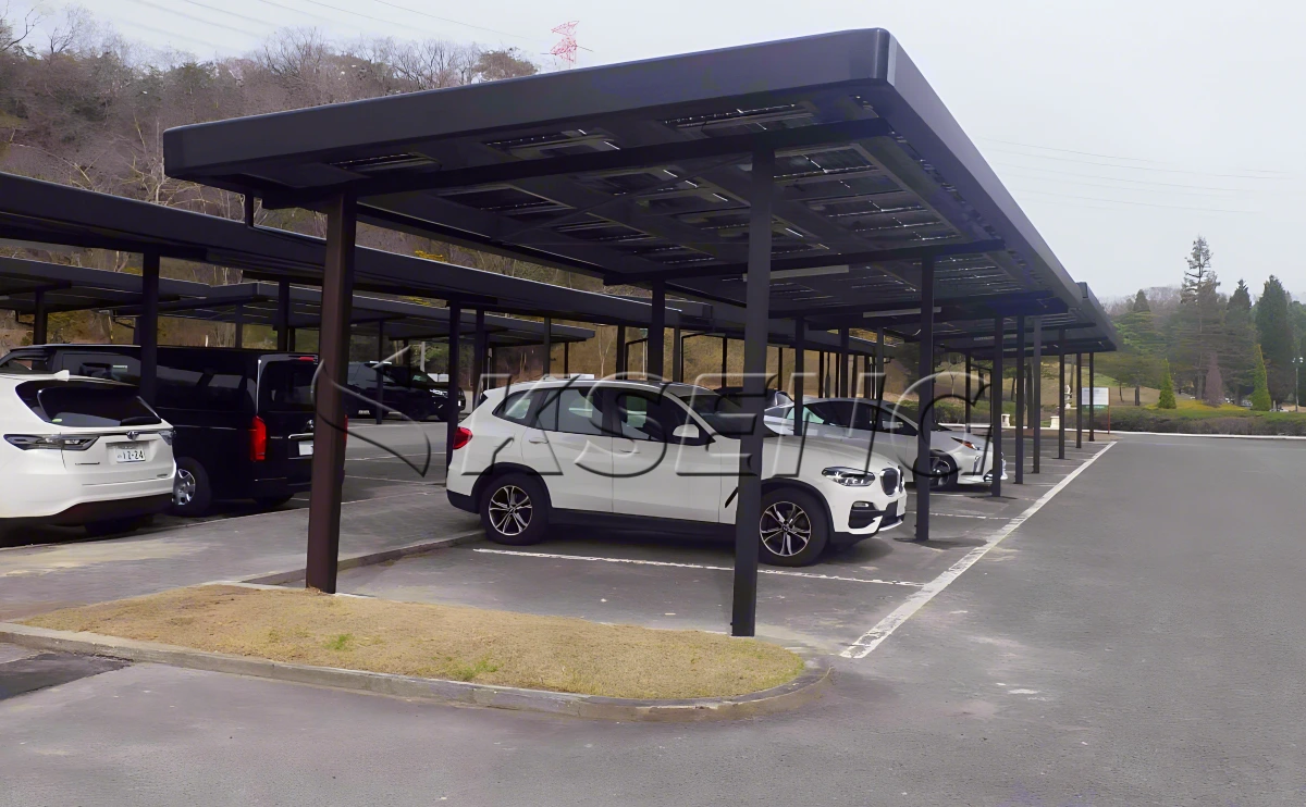 日本兵库县车棚光伏支架173KW
