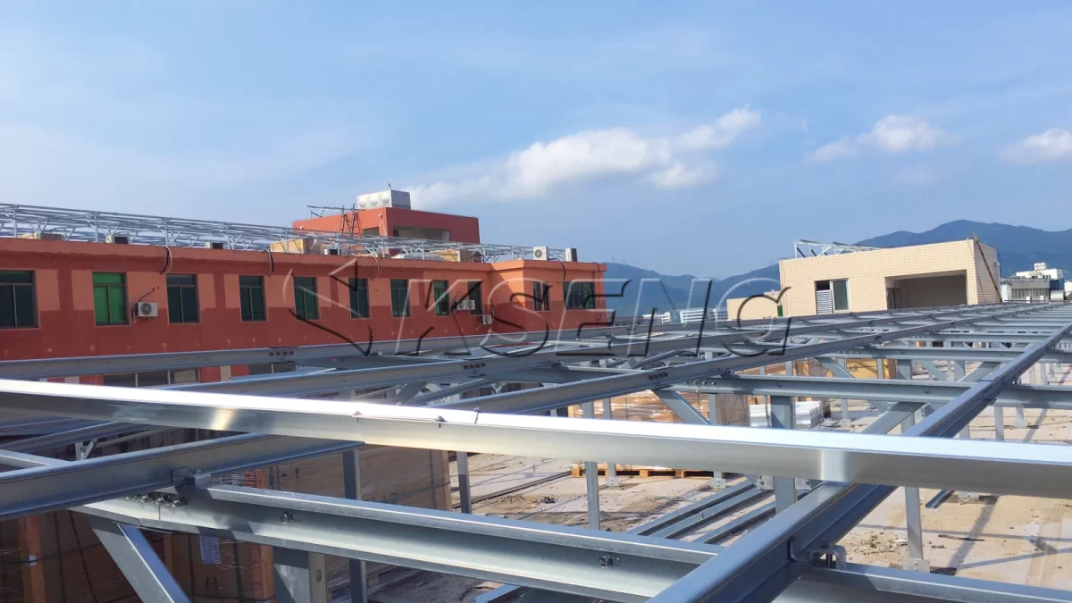 福建厦门平屋顶碳钢支架680KW