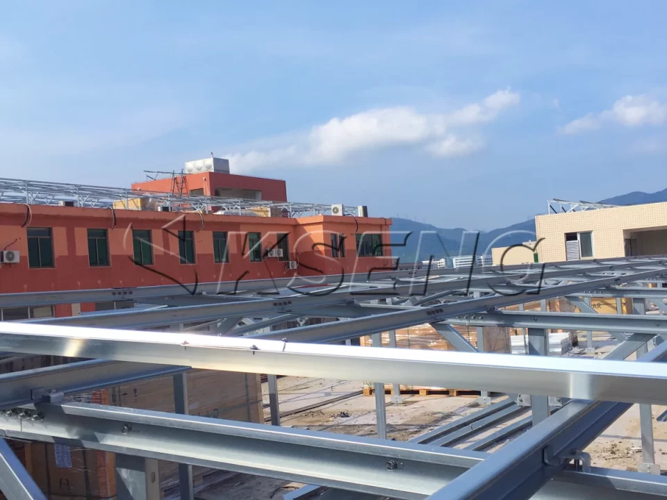 福建厦门平屋顶碳钢支架680KW