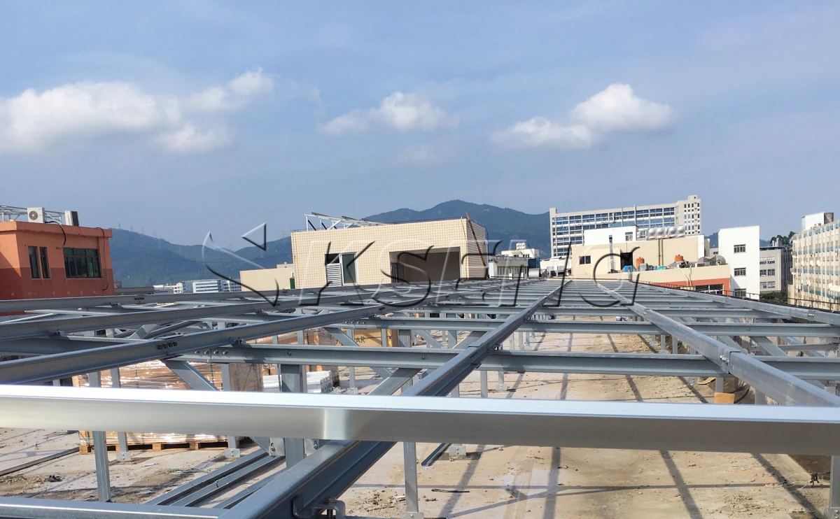 福建厦门平屋顶碳钢支架680KW
