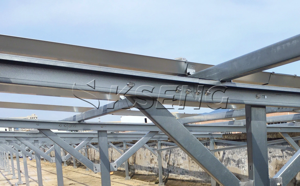 福建厦门平屋顶碳钢支架680KW