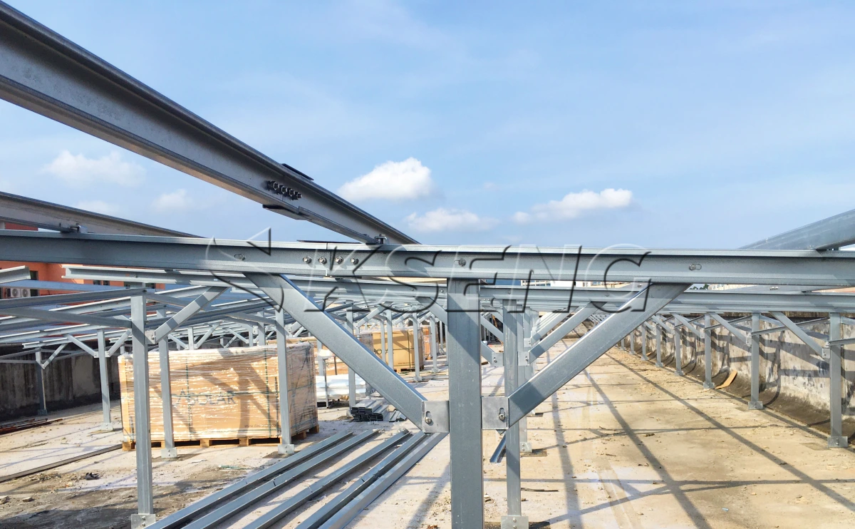 福建厦门平屋顶碳钢支架680KW