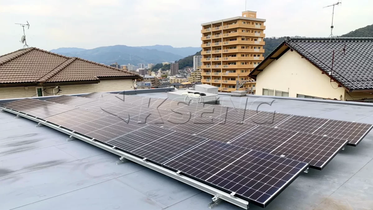 日本广岛屋顶压载光伏支架10KW