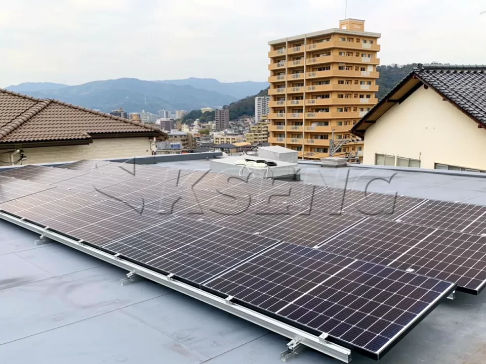 日本广岛屋顶压载光伏支架10KW