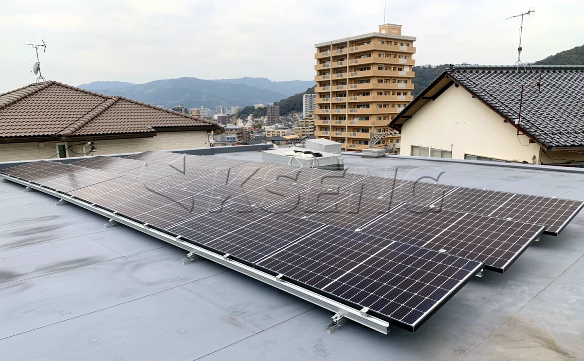 日本广岛屋顶压载光伏支架10KW