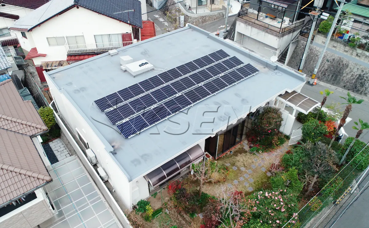日本广岛屋顶压载光伏支架10KW