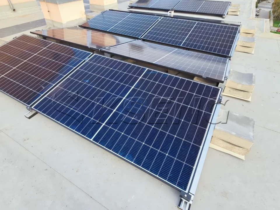 克罗地亚屋顶压载光伏支架10KW