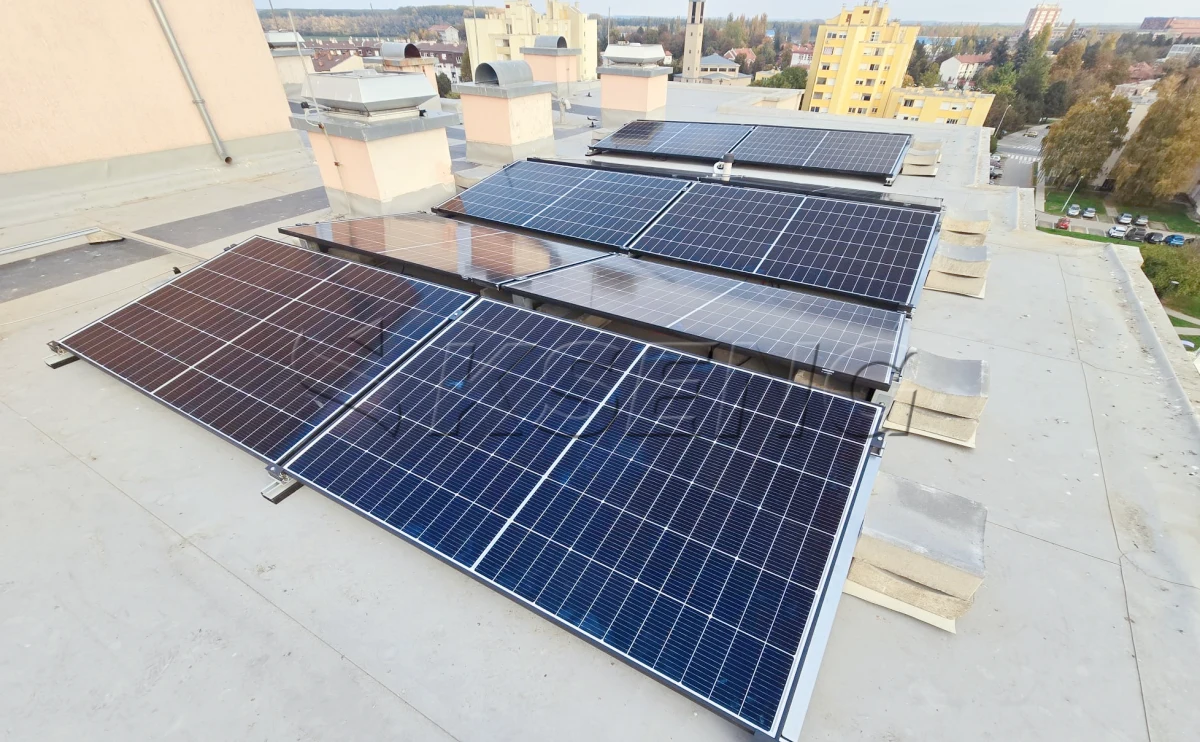 克罗地亚屋顶压载光伏支架10KW