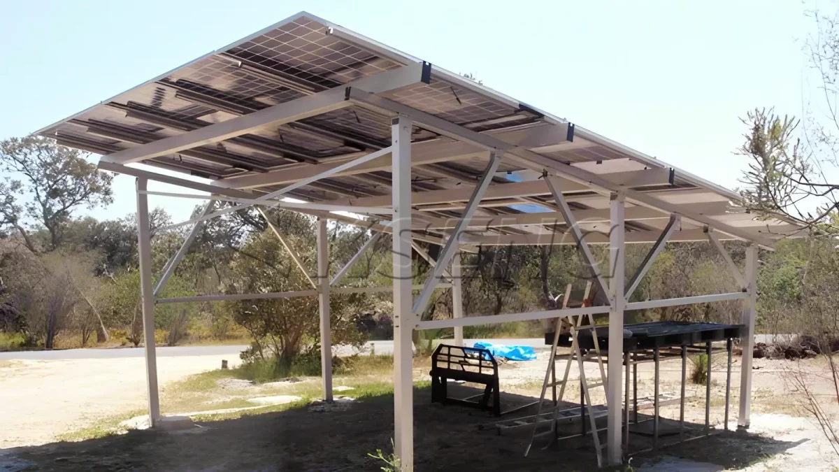 澳大利亚双位车棚光伏支架9KW
