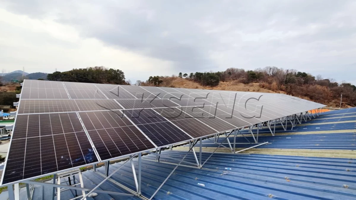 韩国彩钢瓦屋顶光伏支架487KW