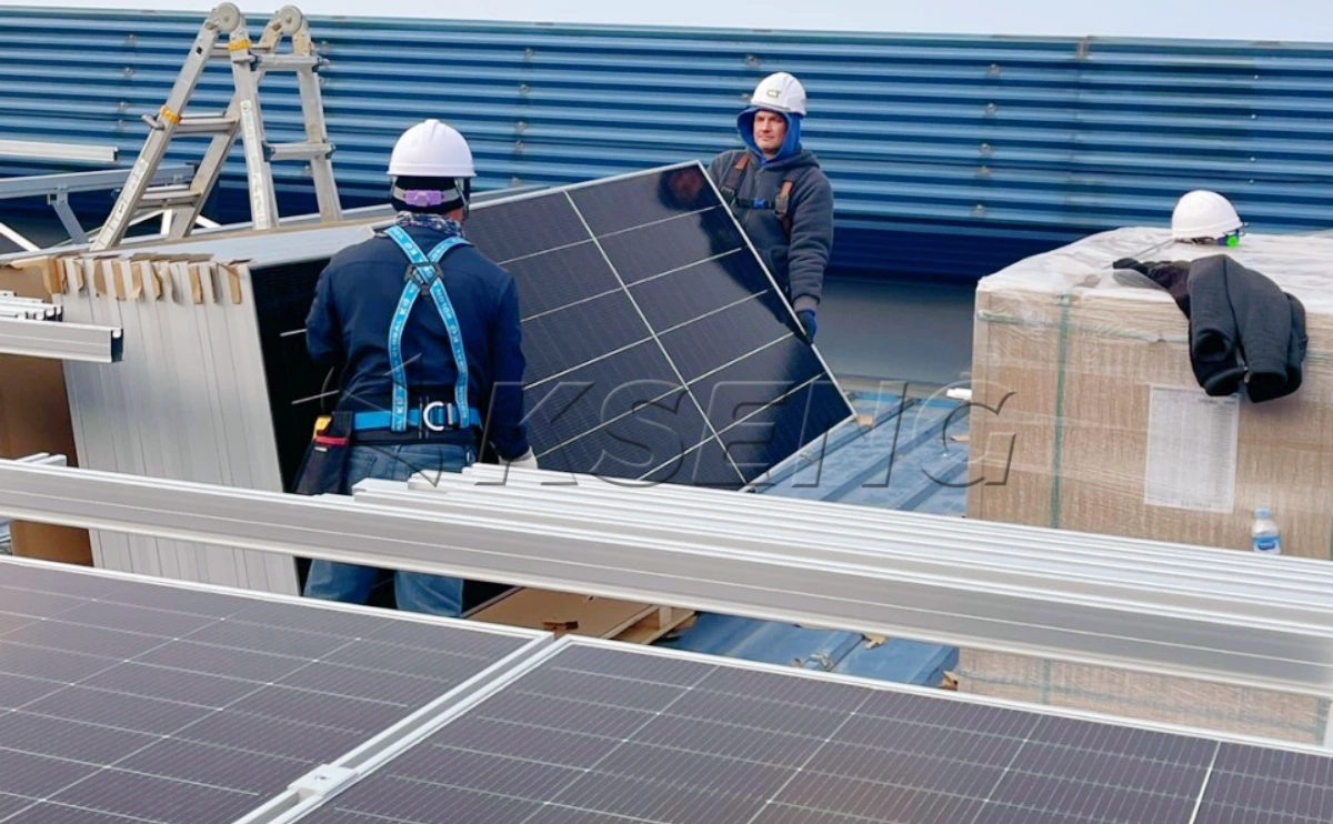 韩国彩钢瓦屋顶光伏支架487KW
