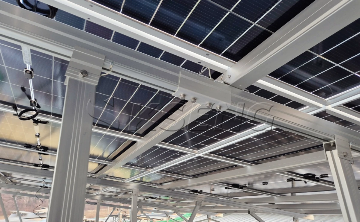韩国庆南彩钢瓦光伏支架299KW