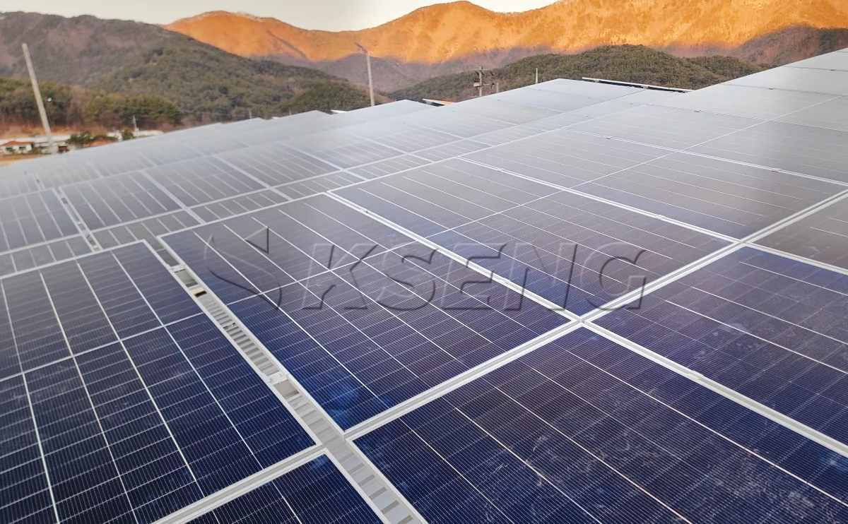韩国庆南彩钢瓦光伏支架389KW