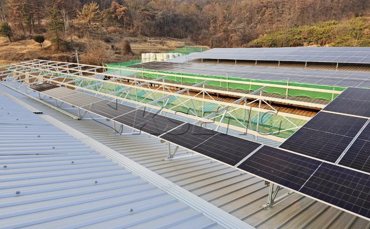 韩国庆南彩钢瓦光伏支架598KW