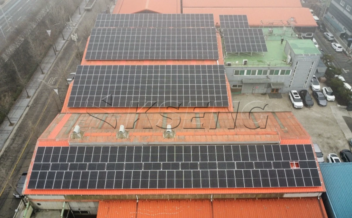 韩国仁川彩钢瓦光伏支架232KW