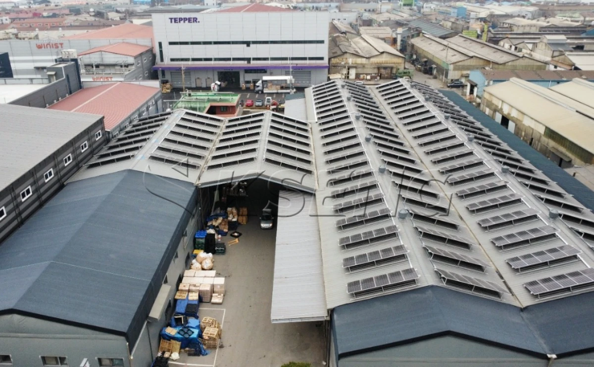 韩国仁川彩钢瓦光伏支架410.76KW