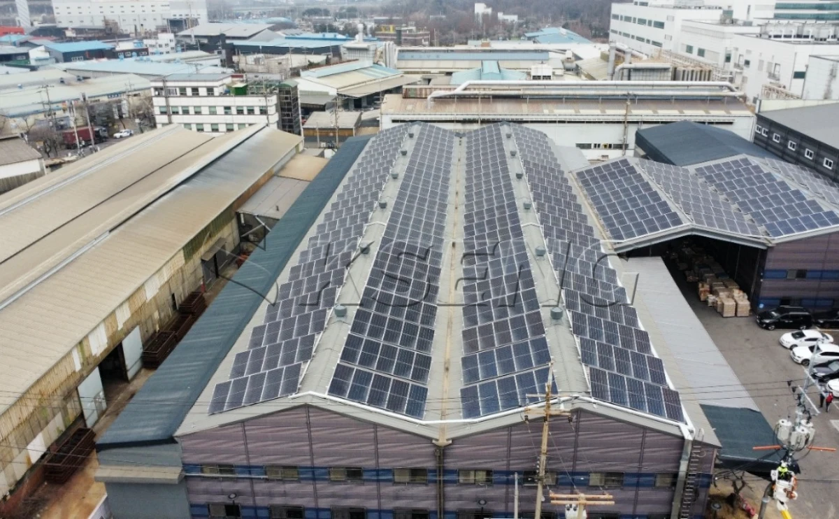 韩国仁川彩钢瓦光伏支架410.76KW