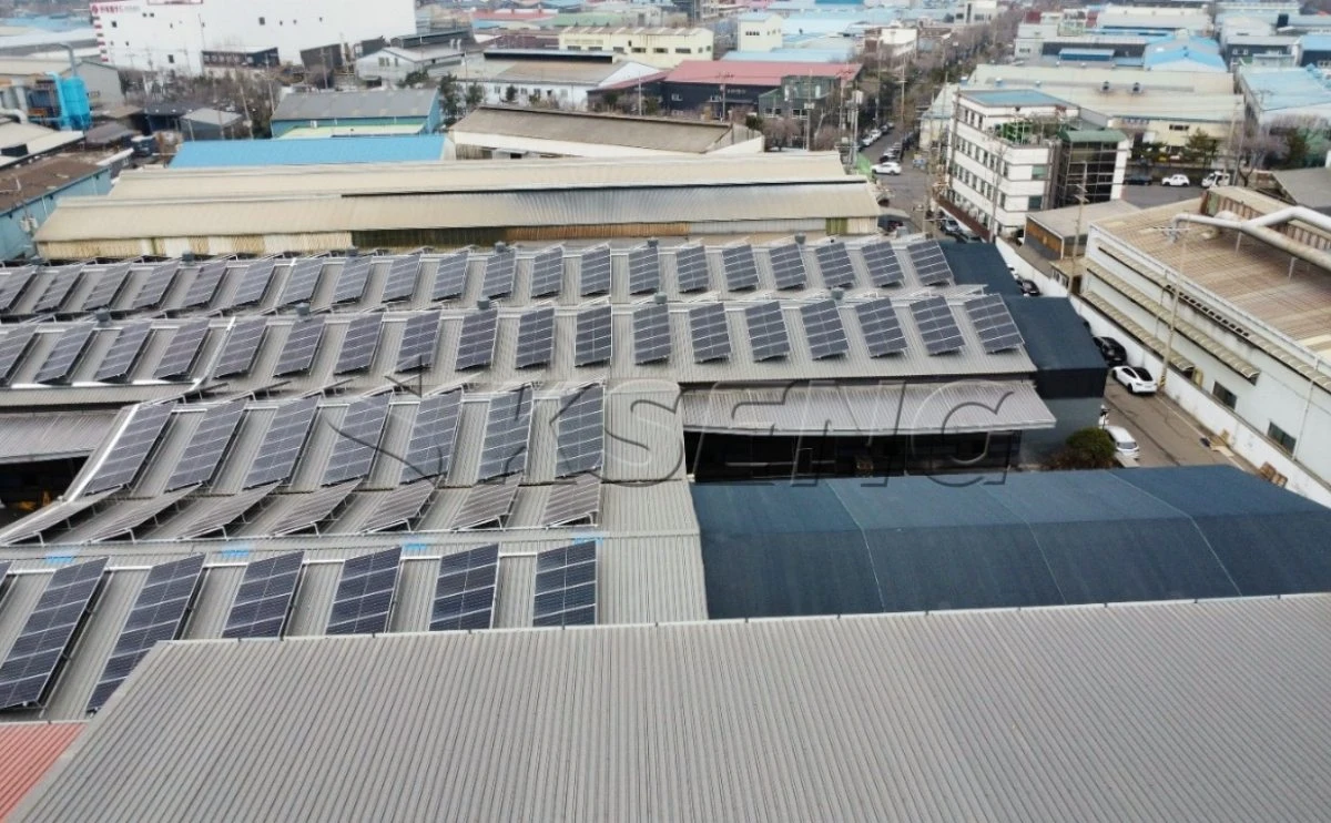 韩国仁川彩钢瓦光伏支架410.76KW