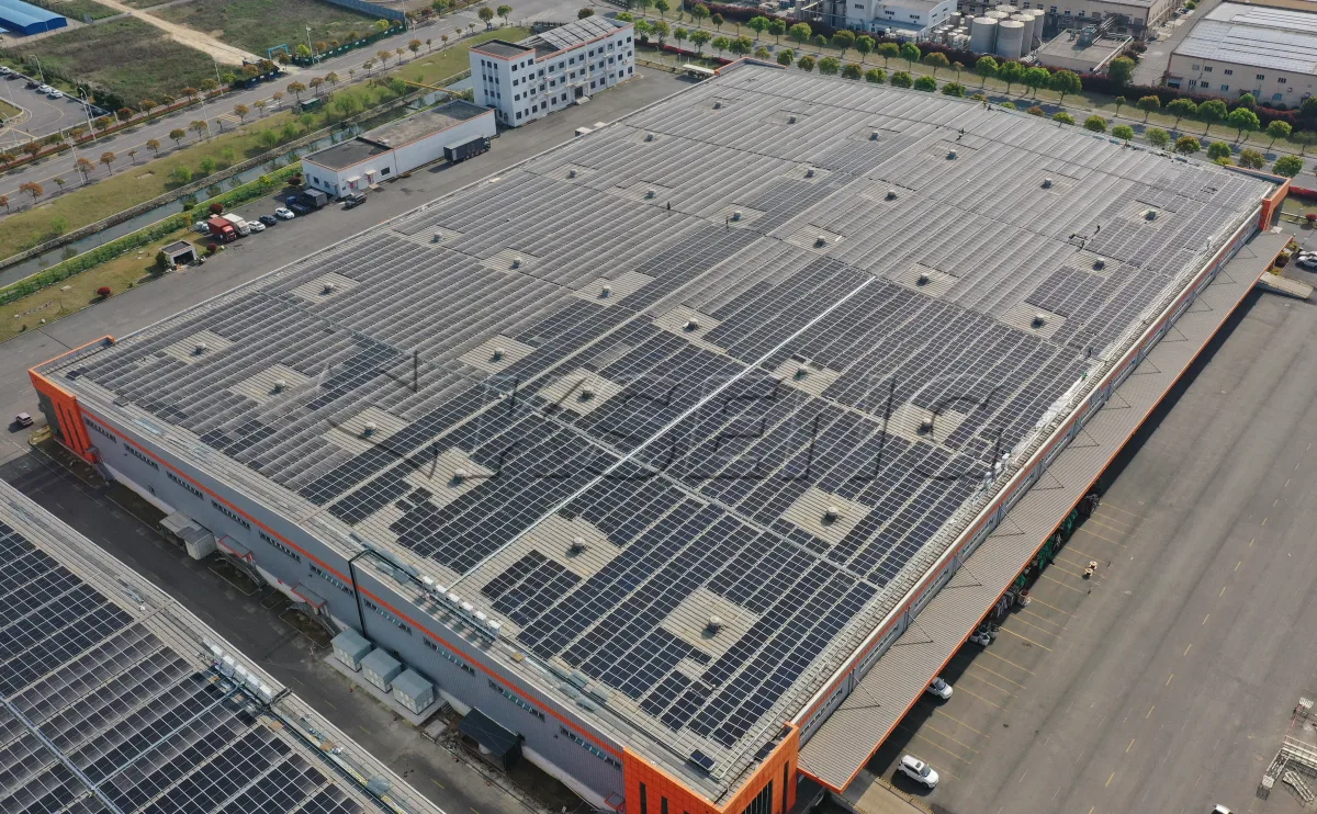 浙江舟山彩钢瓦光伏支架13.75MW