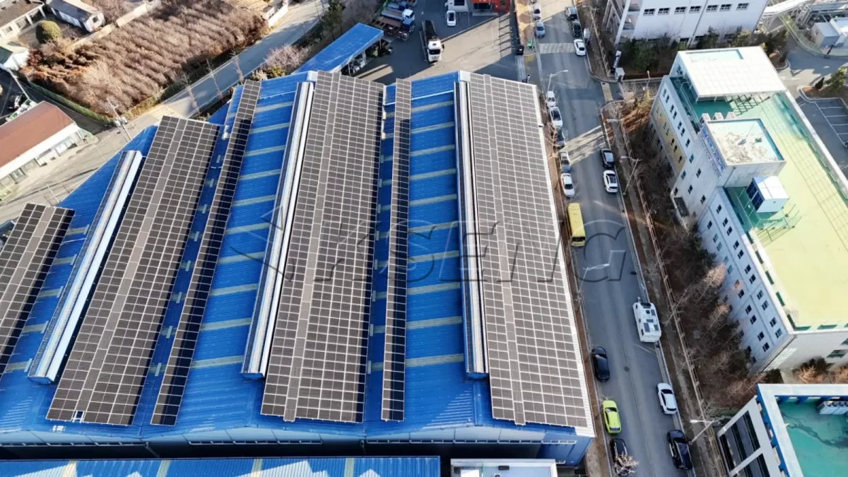 韩国彩钢瓦屋顶光伏支架483KW