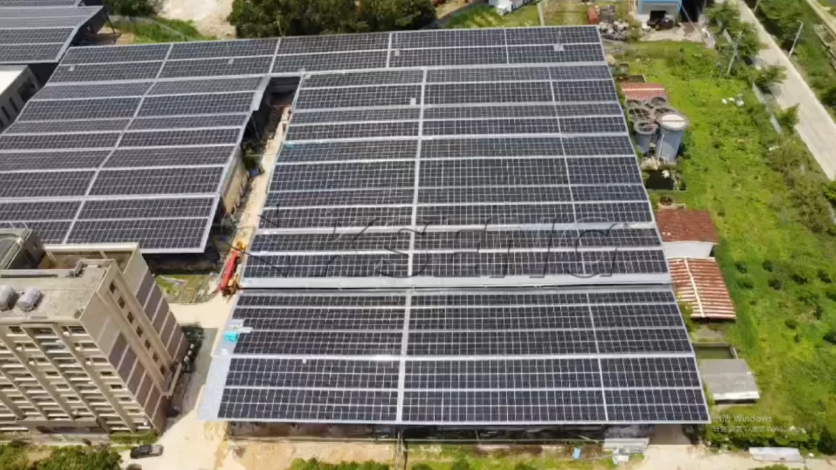广东揭阳彩钢瓦光伏支架5.3MW