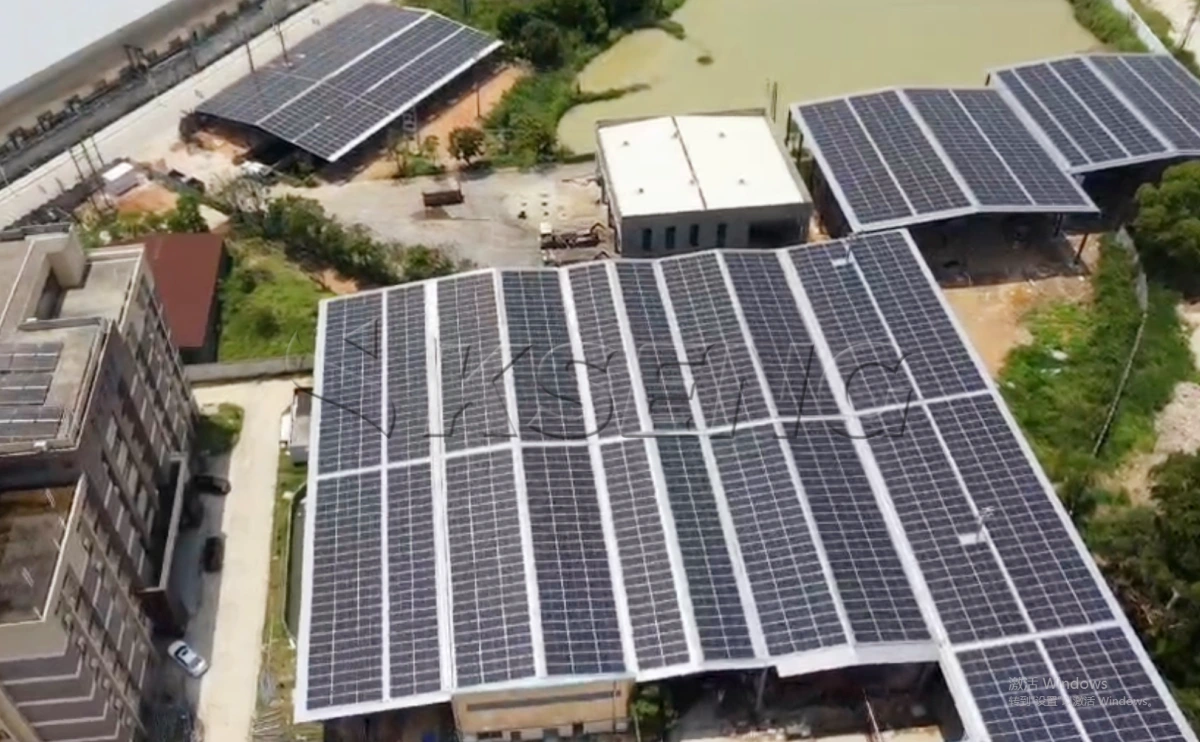 广东揭阳彩钢瓦光伏支架5.3MW