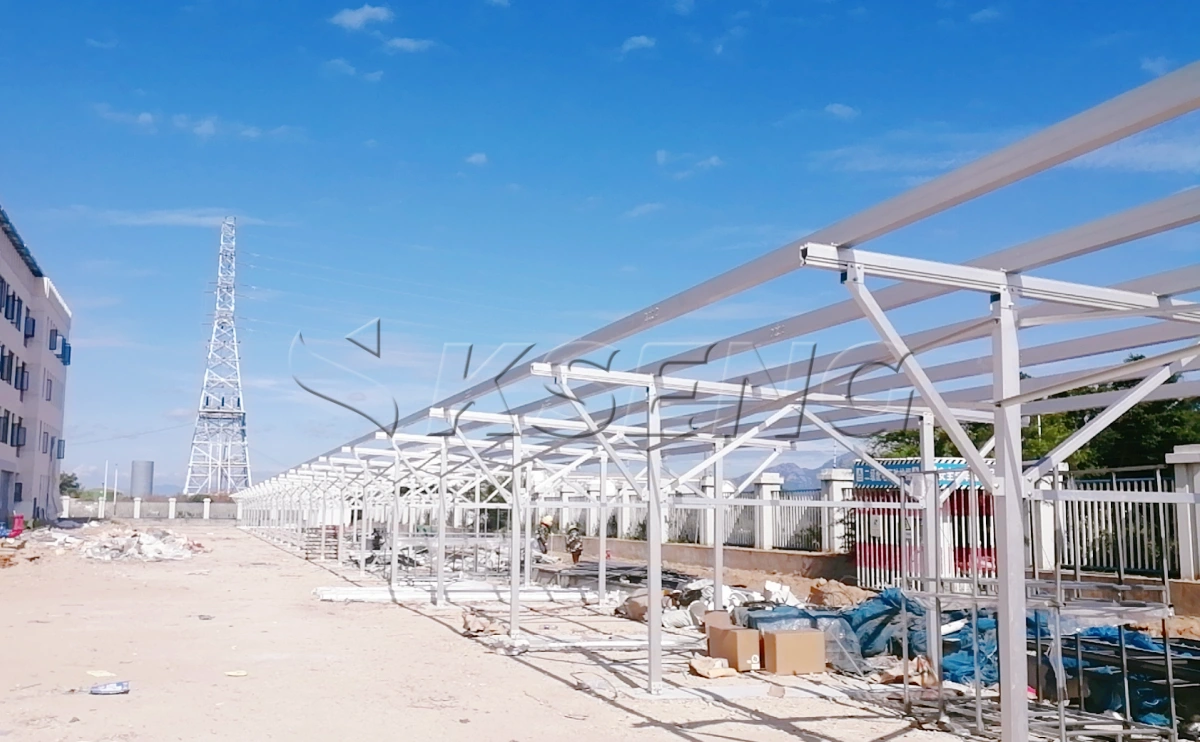 福建漳州车棚光伏支架270KW