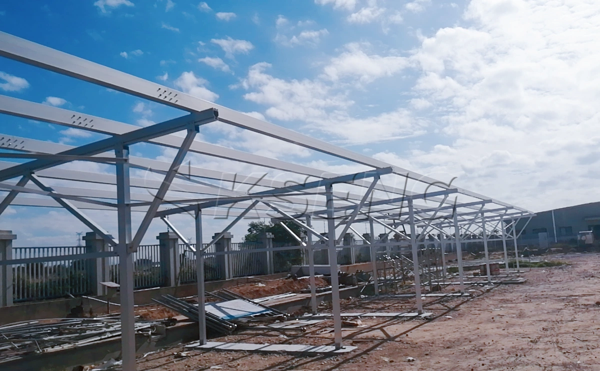 福建漳州车棚光伏支架270KW
