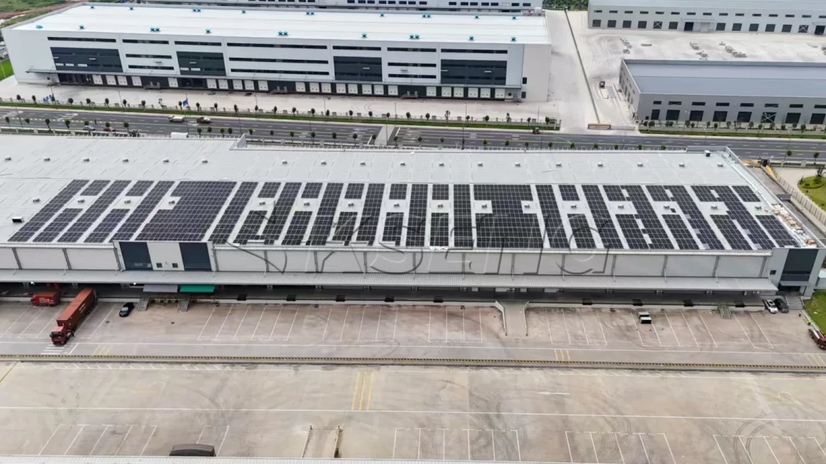 浙江金华彩钢瓦光伏支架1900KW